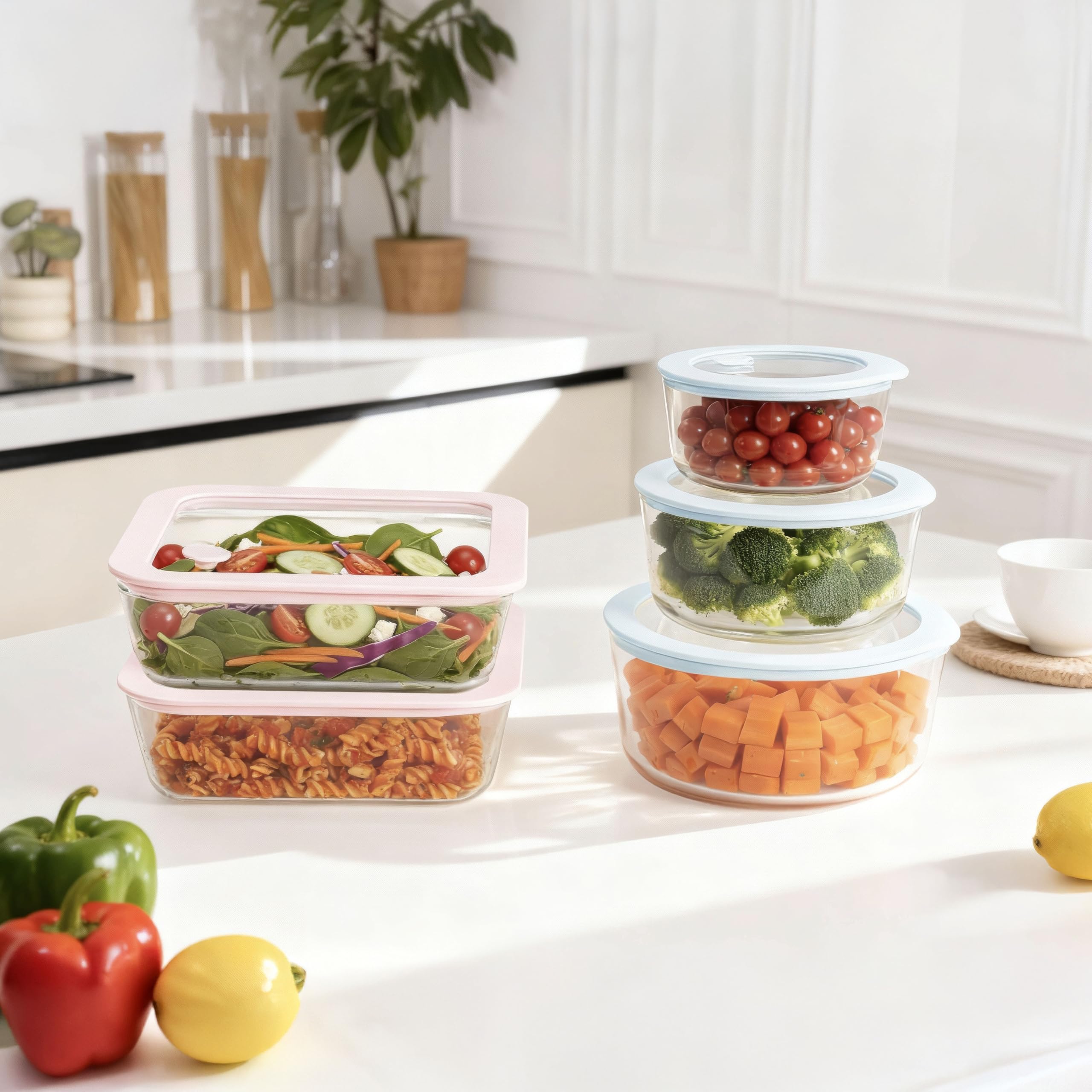 Urban Green recipientes rectangulares 87oz, ideal para comidas grandes
