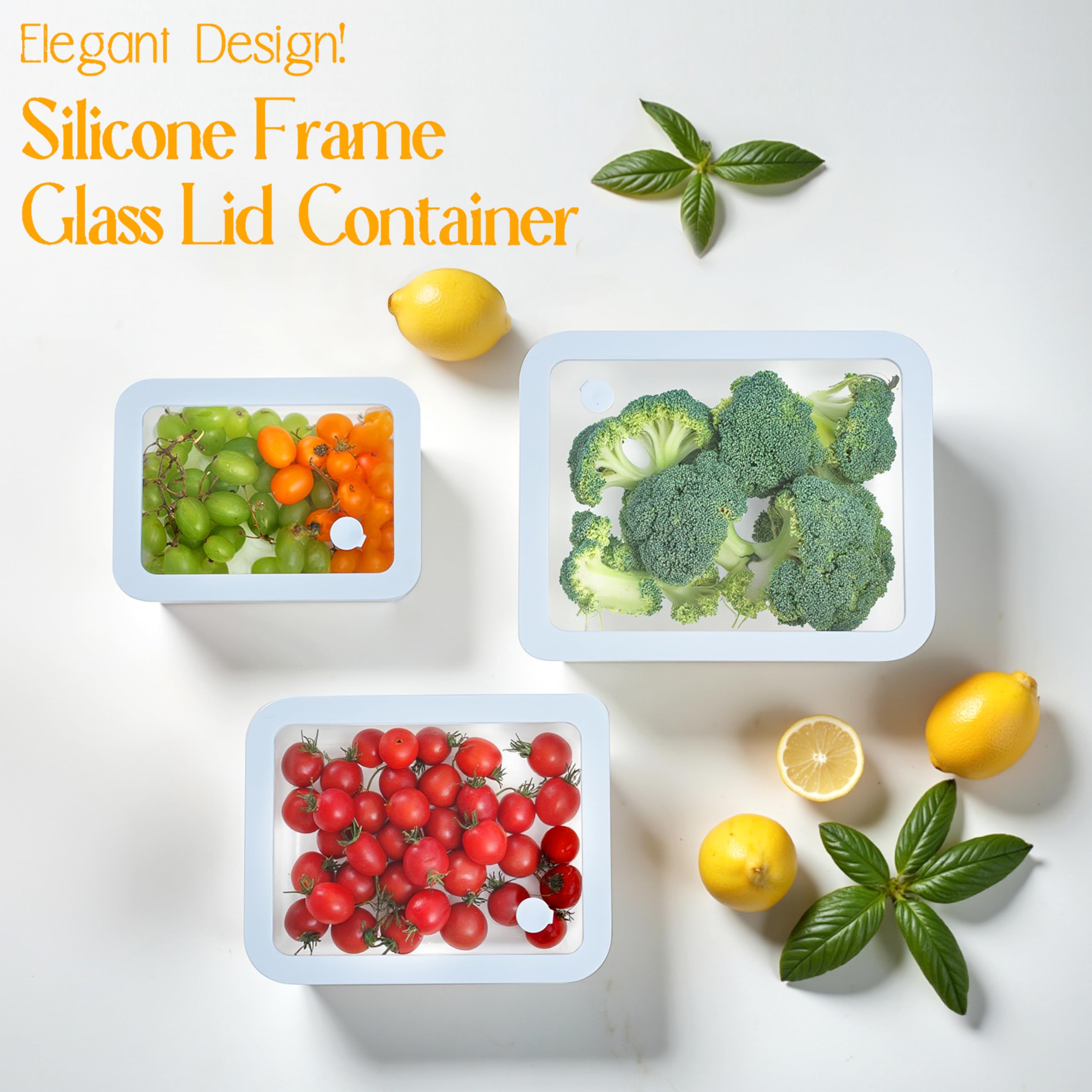 Urban Green contenedores rectangulares 87oz con tapa de silicona para comidas grandes