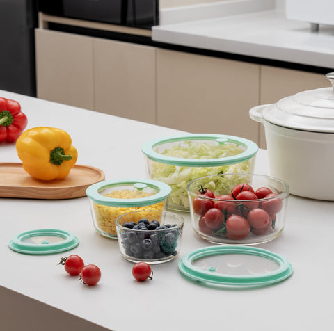 Urban Green recipiente de vidrio rectangular para almacenamiento compacto