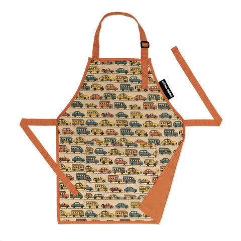 Delantal Urban Infant con patrones divertidos para cocina y juego