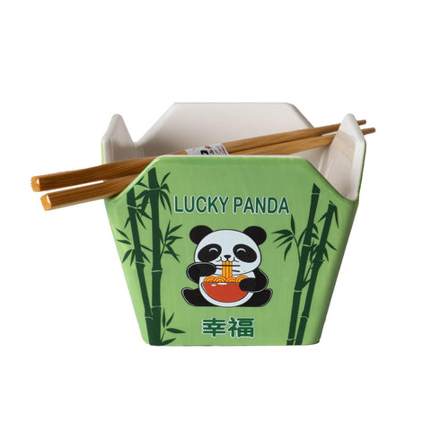 Urban Tokyo cuenco para llevar de cerámica cuadrado, ideal para arroz y fideos.