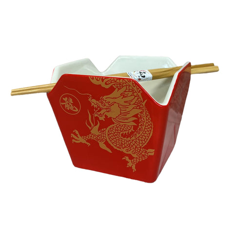 Urban Tokyo dragón dorado sobre rojo, diseño icónico para la mesa.