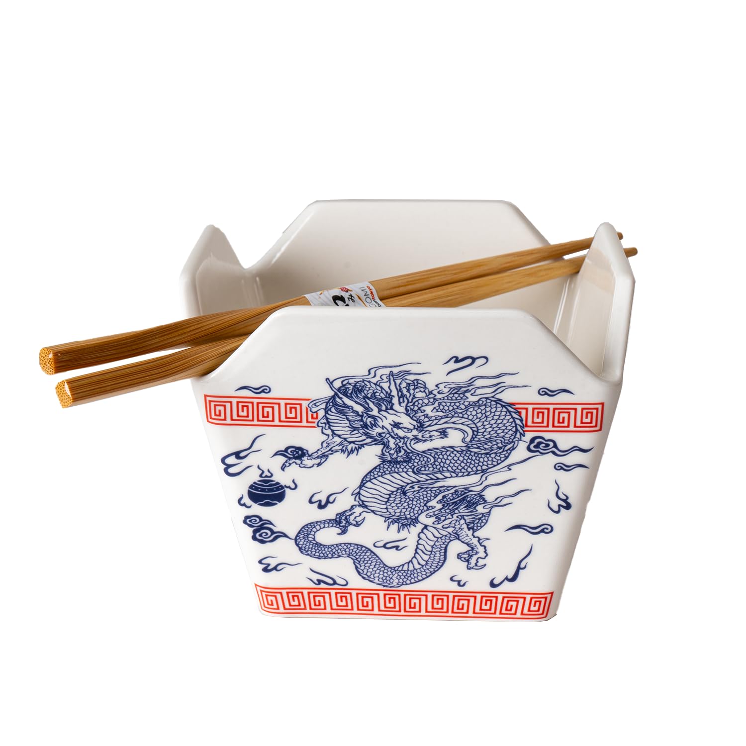 Urban Tokyo tazón takeout cuadrado de porcelana para porciones individuales.