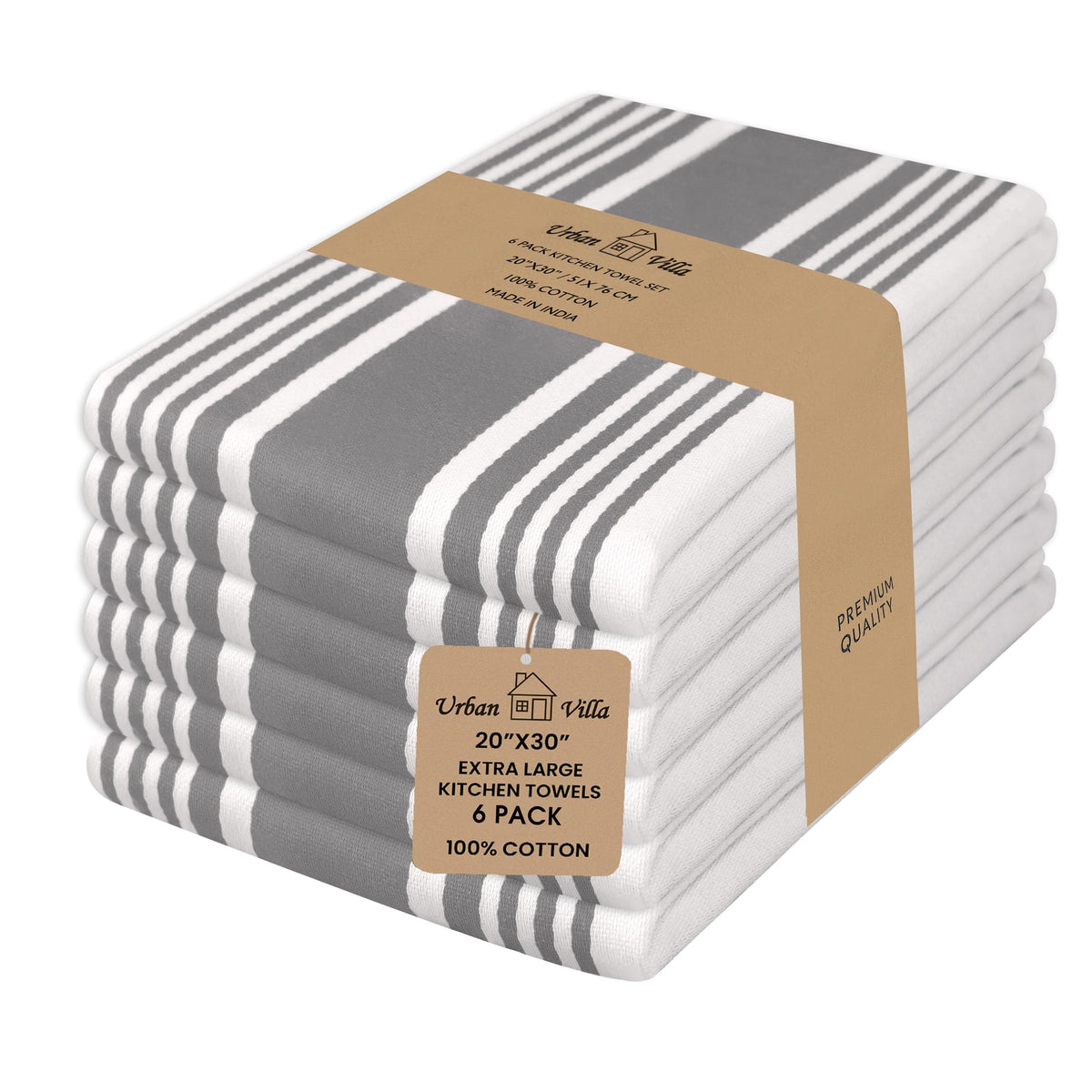 Urban Villa: toallas de cocina 100% algodón con alta absorción para secar utensilios.