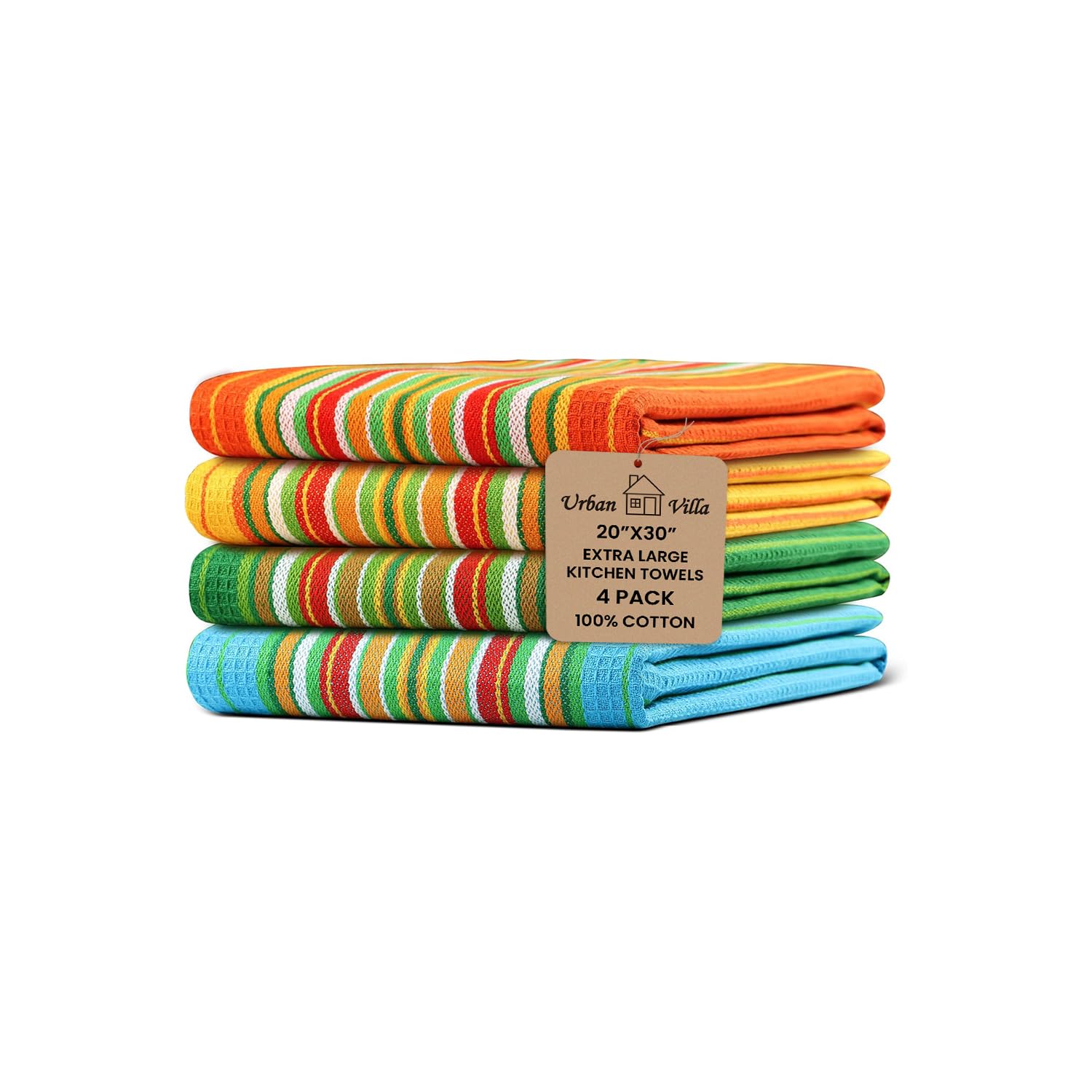 Urban Villa toallas de cocina 100% algodón para secar platos con alta absorción