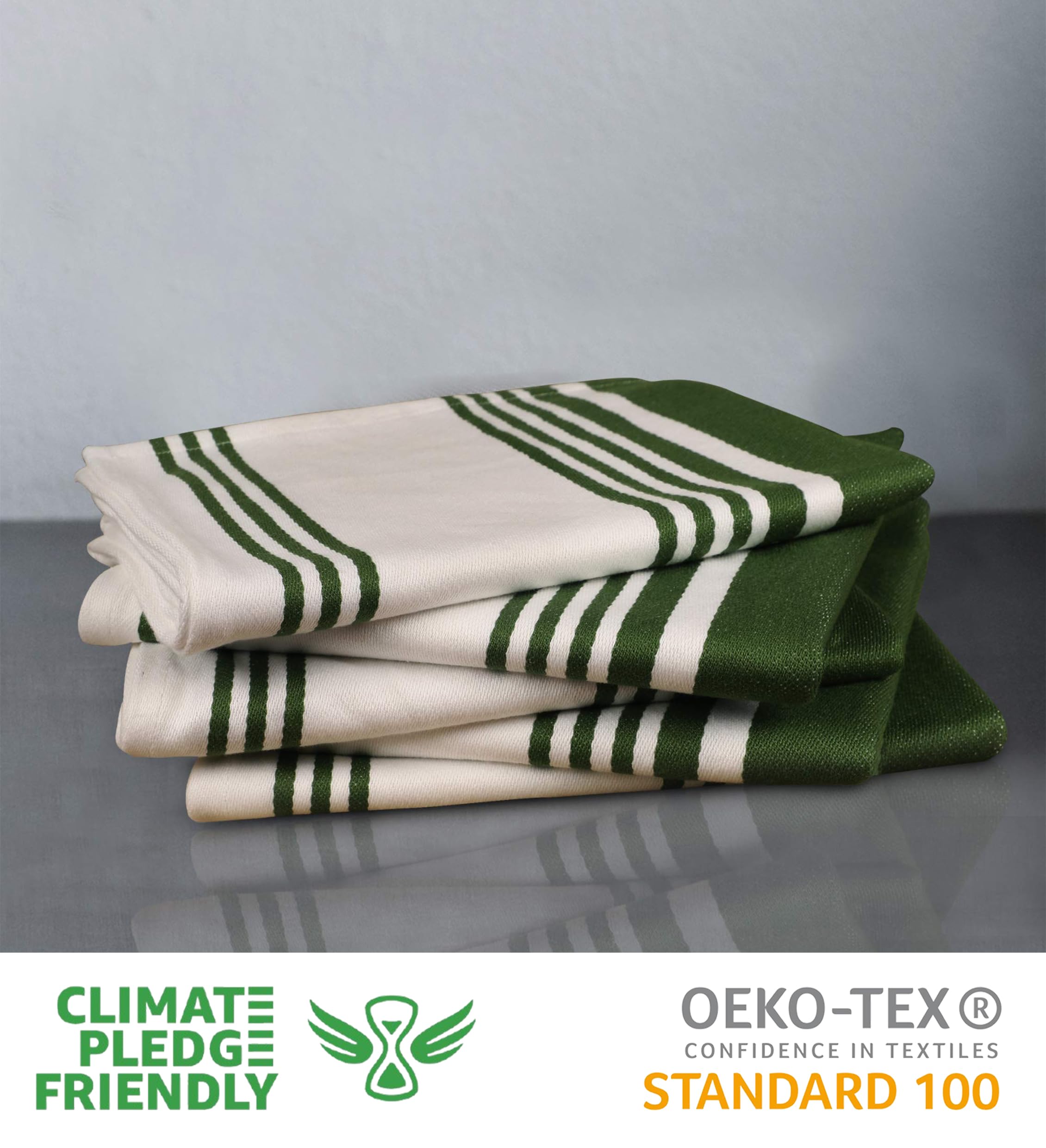 Urban Villa toallas 100% algodón, alta absorción; ideal para secar platos y superficies.