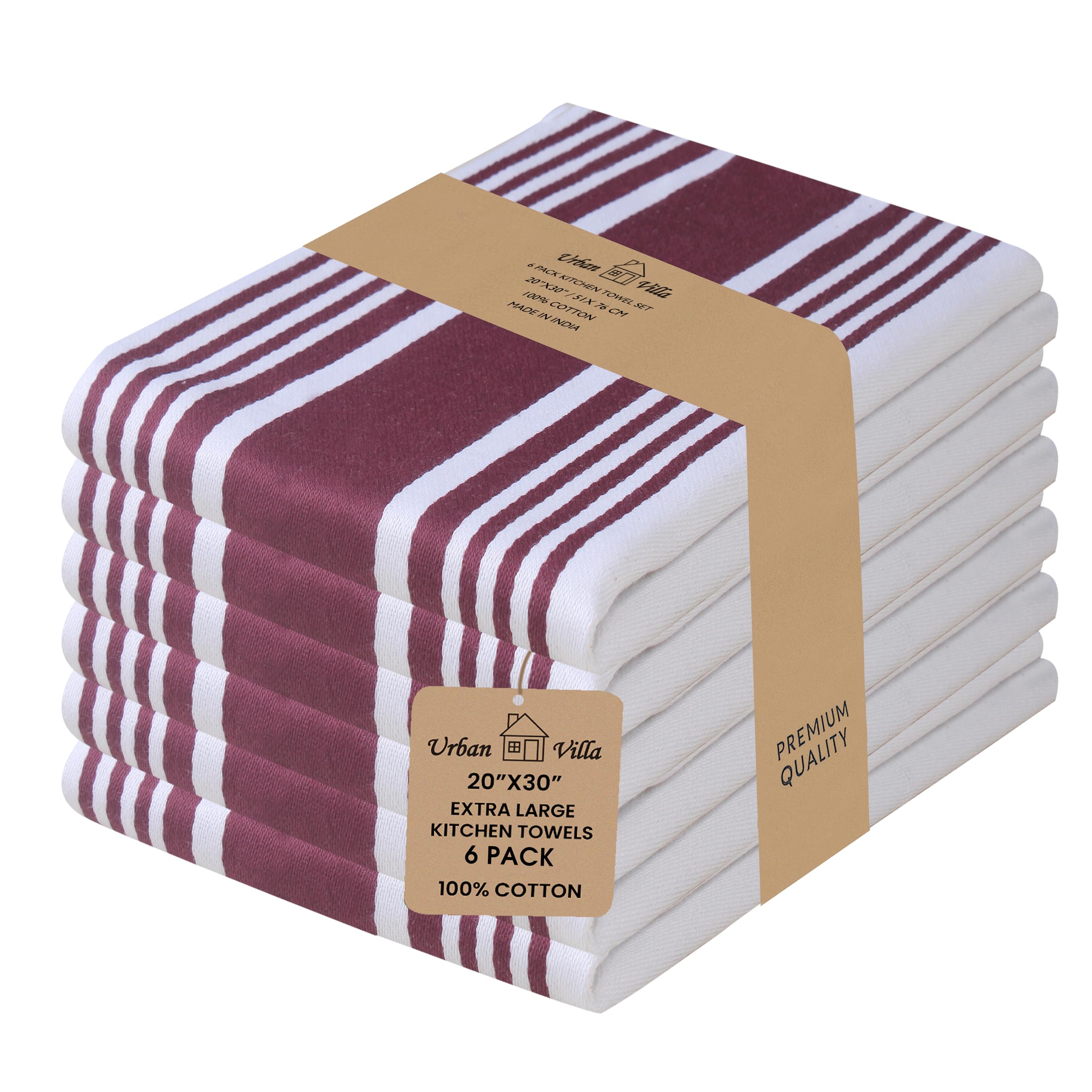 Toallas Urban Villa absorbentes para secar platos rápidamente.