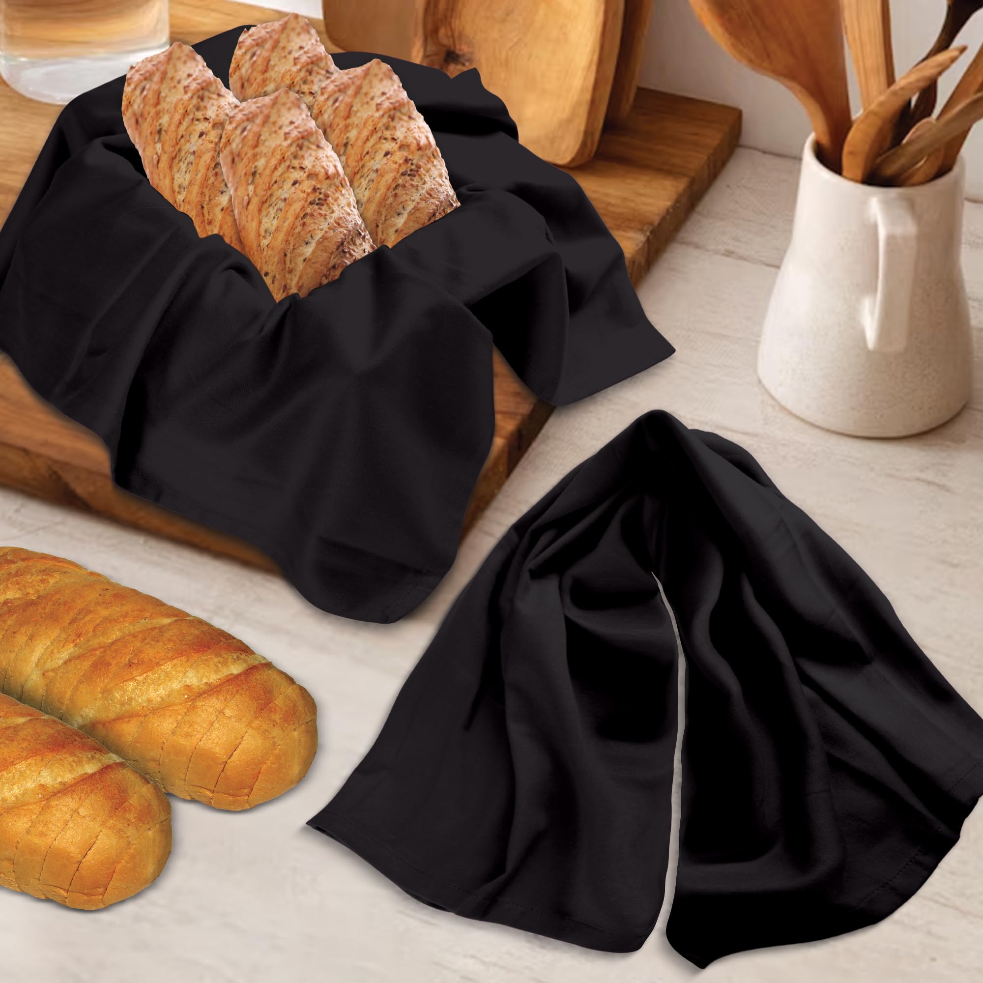 Urban Villa: toallas de cocina negro duraderas para diseño moderno