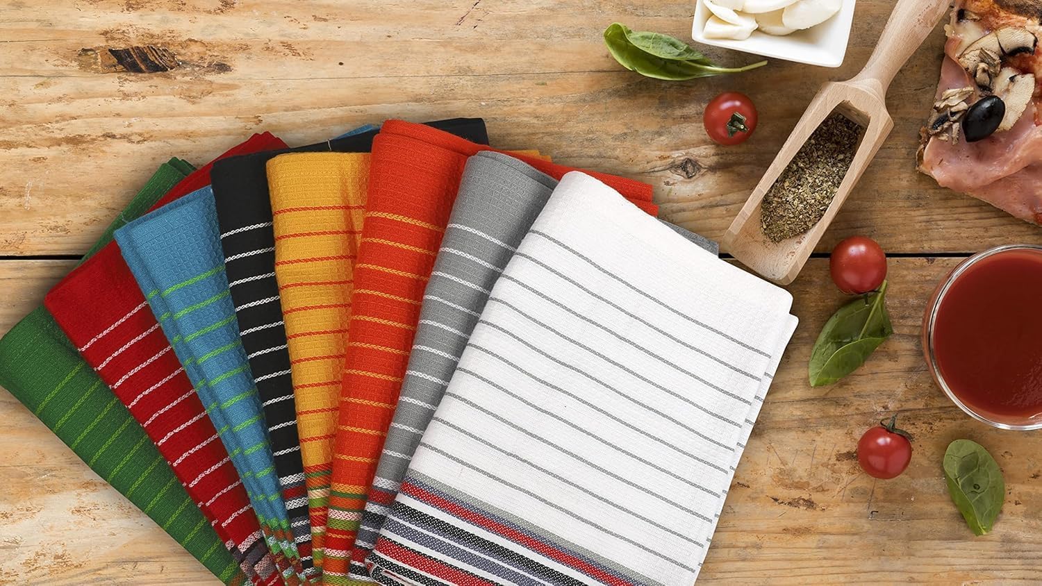 Toallas Urban Villa multicolor, uso diario para cocina y limpieza.