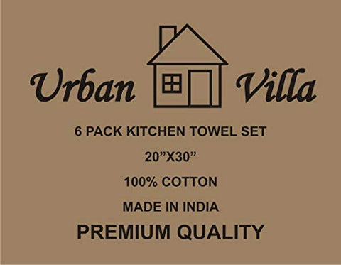Urban Villa: toallas de cocina 20x30 pulgadas, aptas para manos y vajilla.