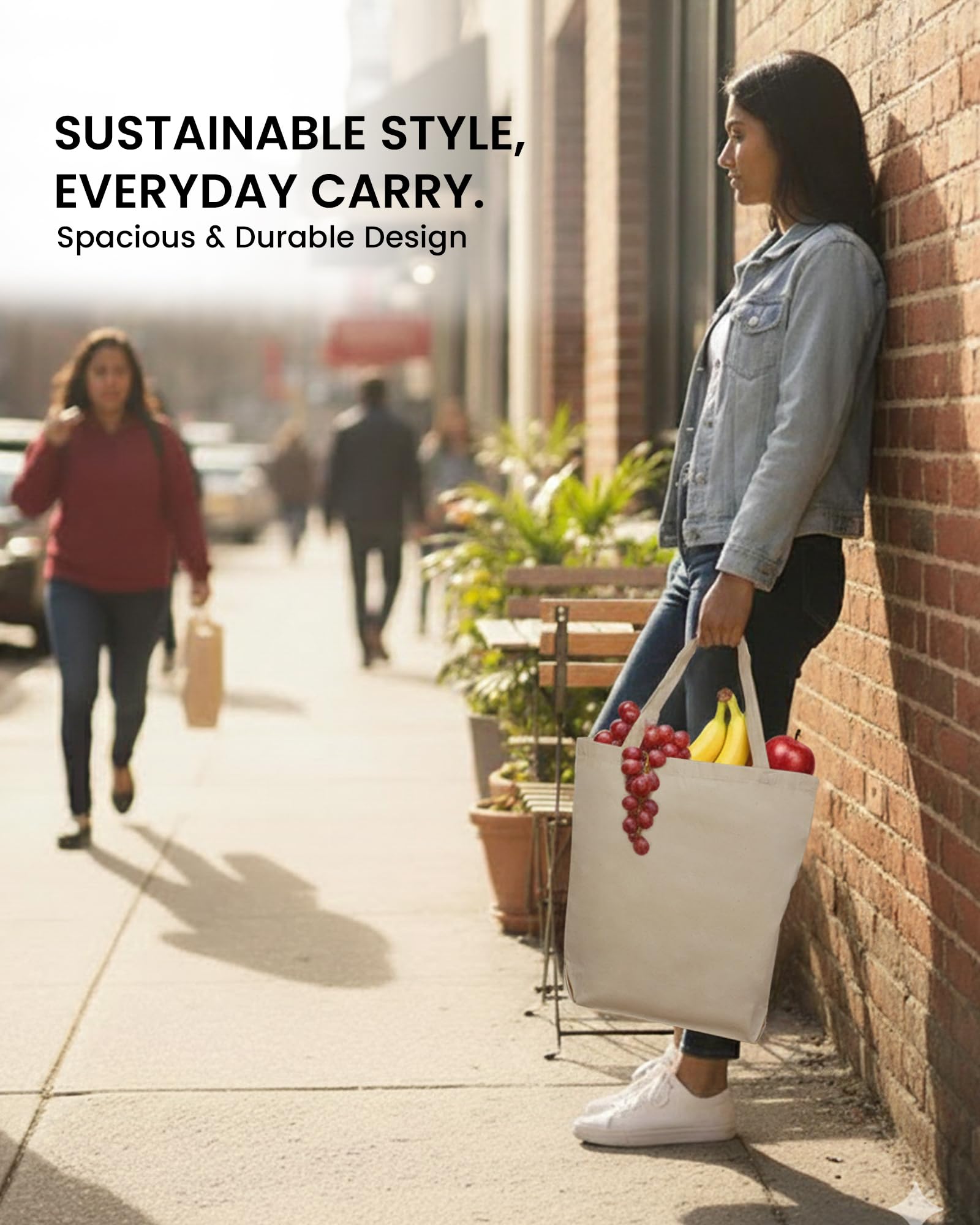 UrbanFocal tote para mercado, diseño minimalista y ecológico.