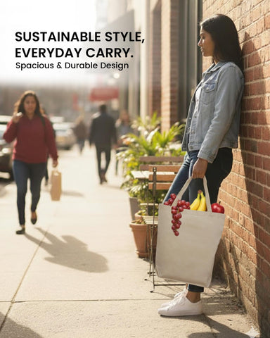 UrbanFocal tote para mercado, diseño minimalista y ecológico.