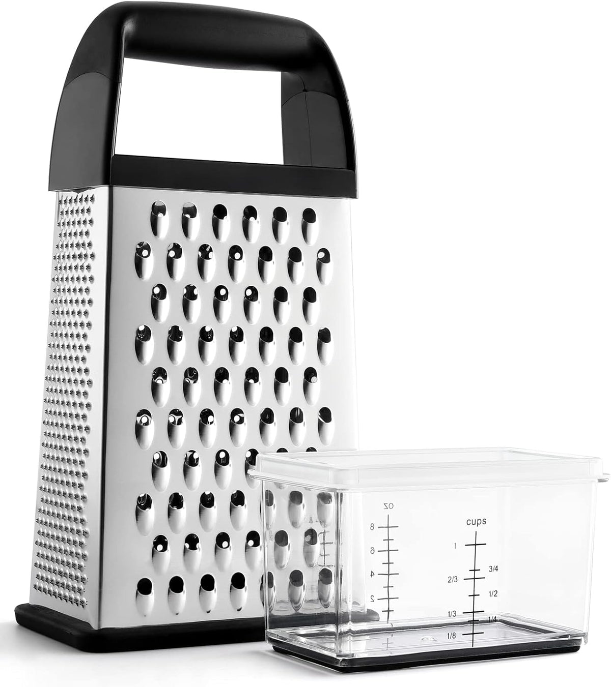Urbanstrive Rallador queso con contenedor: soporte estable y uso cómodo para quesos