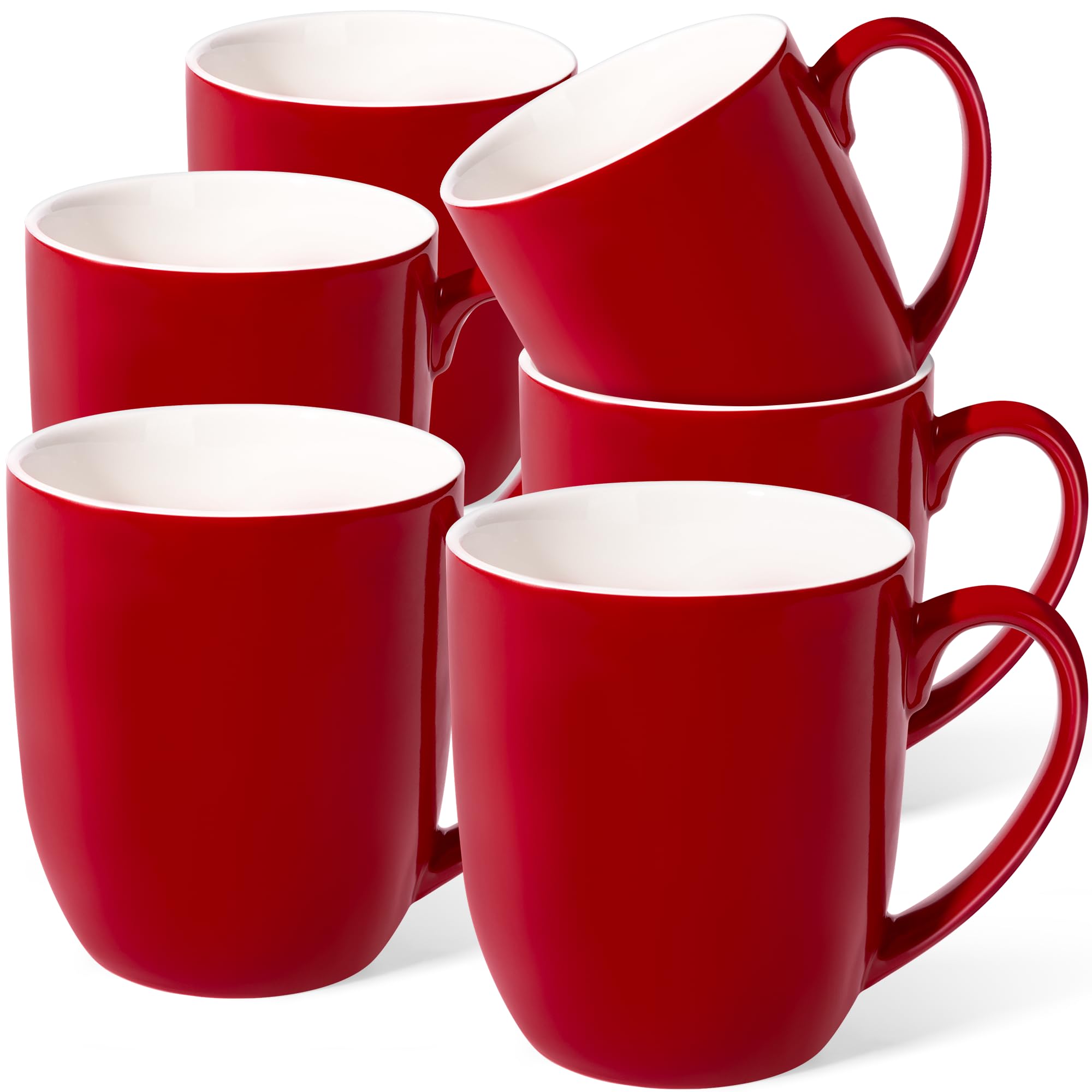 Urbanstrive, taza grande 16oz, set de 6, ideal para café o té matutino en casa.