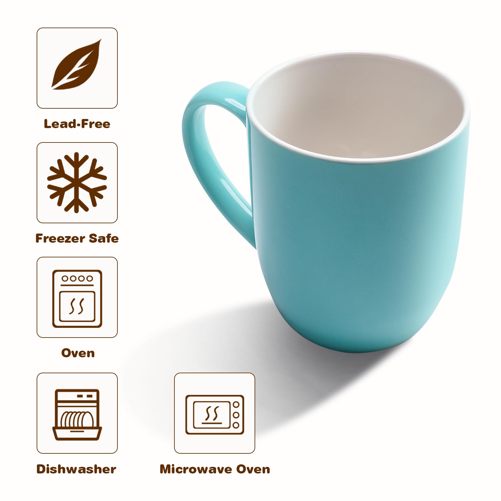 Urbanstrive taza grande con asa ergonómica, cómodo para la oficina.