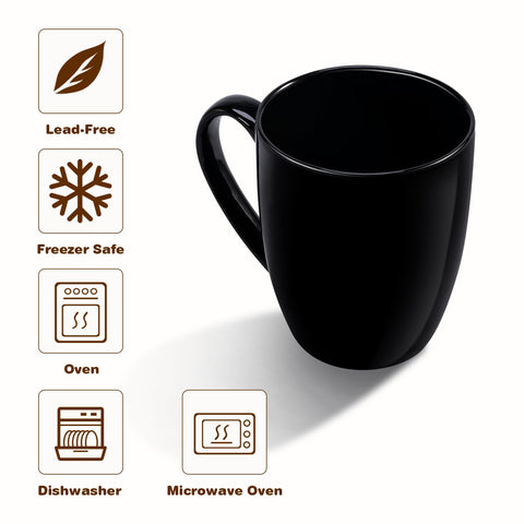 Urbanstrive taza te blanca de cerámica 16 onzas en mesa elegante.