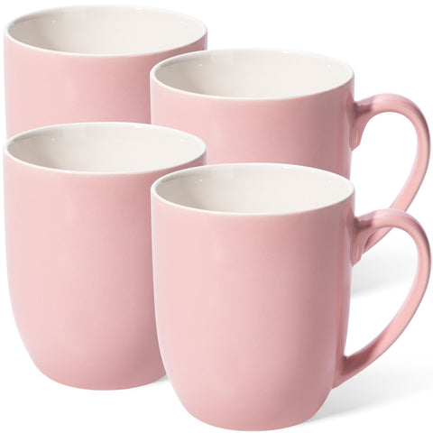 Urbanstrive: tazas grandes 16 oz con juego de 4, blancas, para café y té.