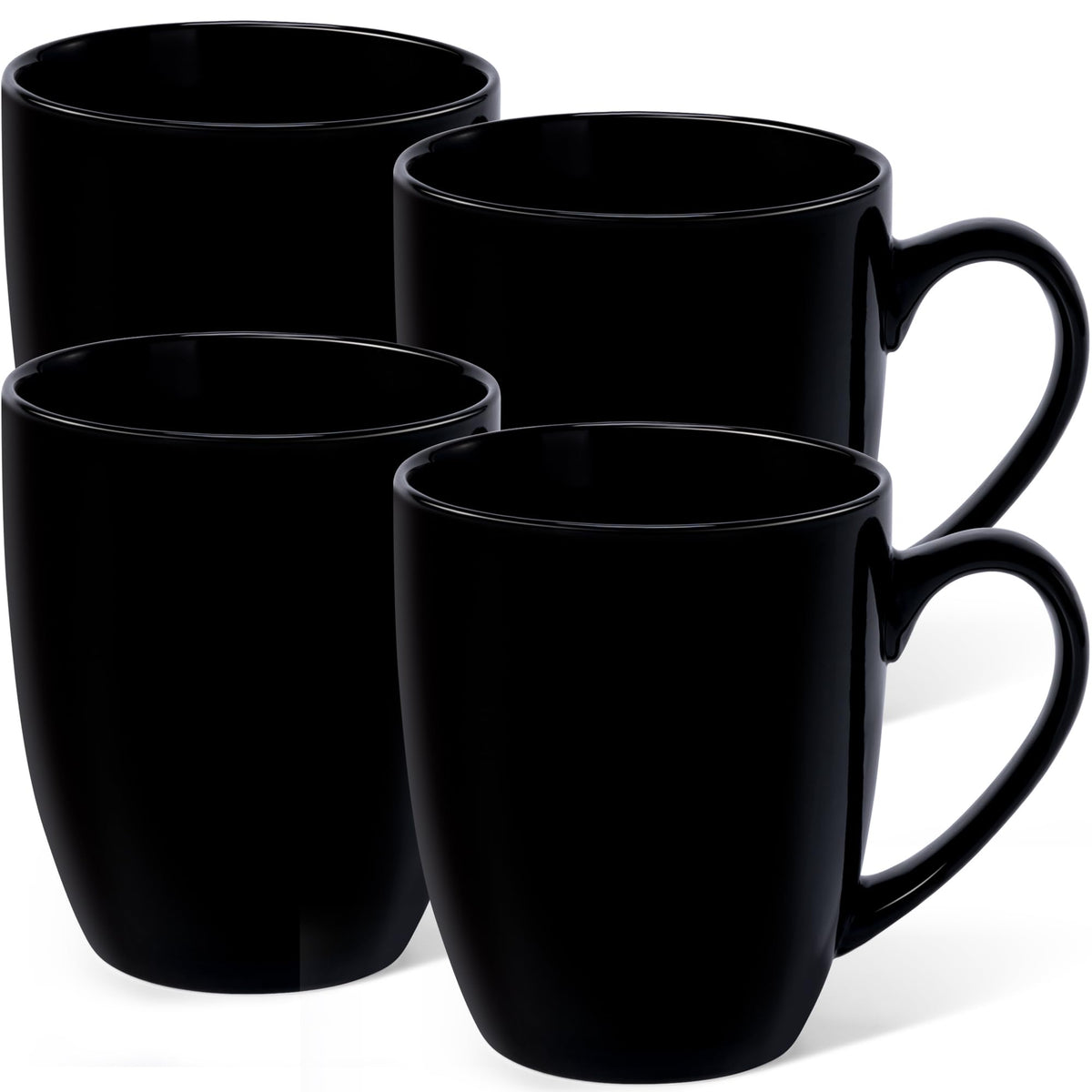 Urbanstrive tazas grandes de cerámica 16 onzas, juego de 4 para café o té.