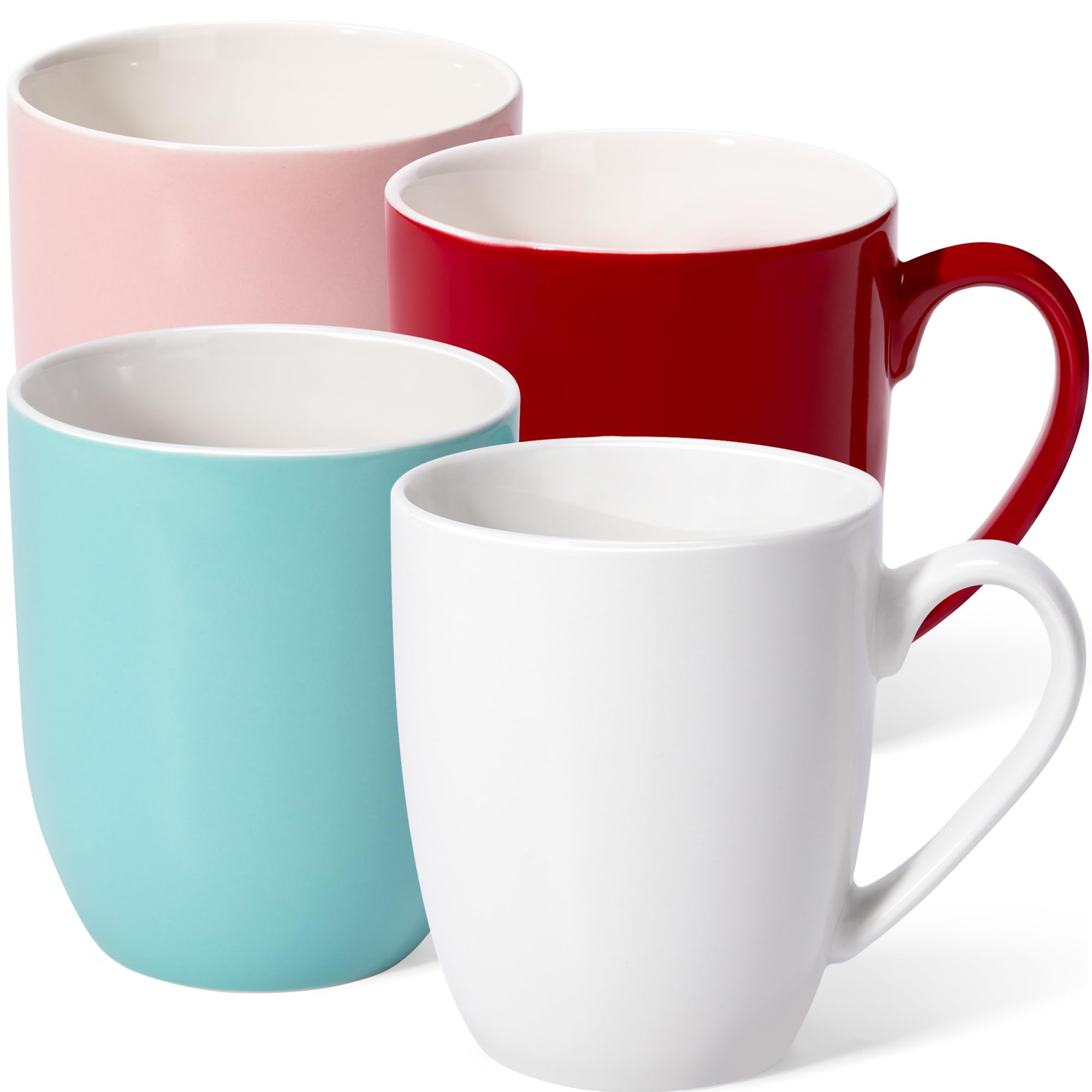 Urbanstrive tazas grandes de cerámica, conjunto de 4, ideal para café caliente.