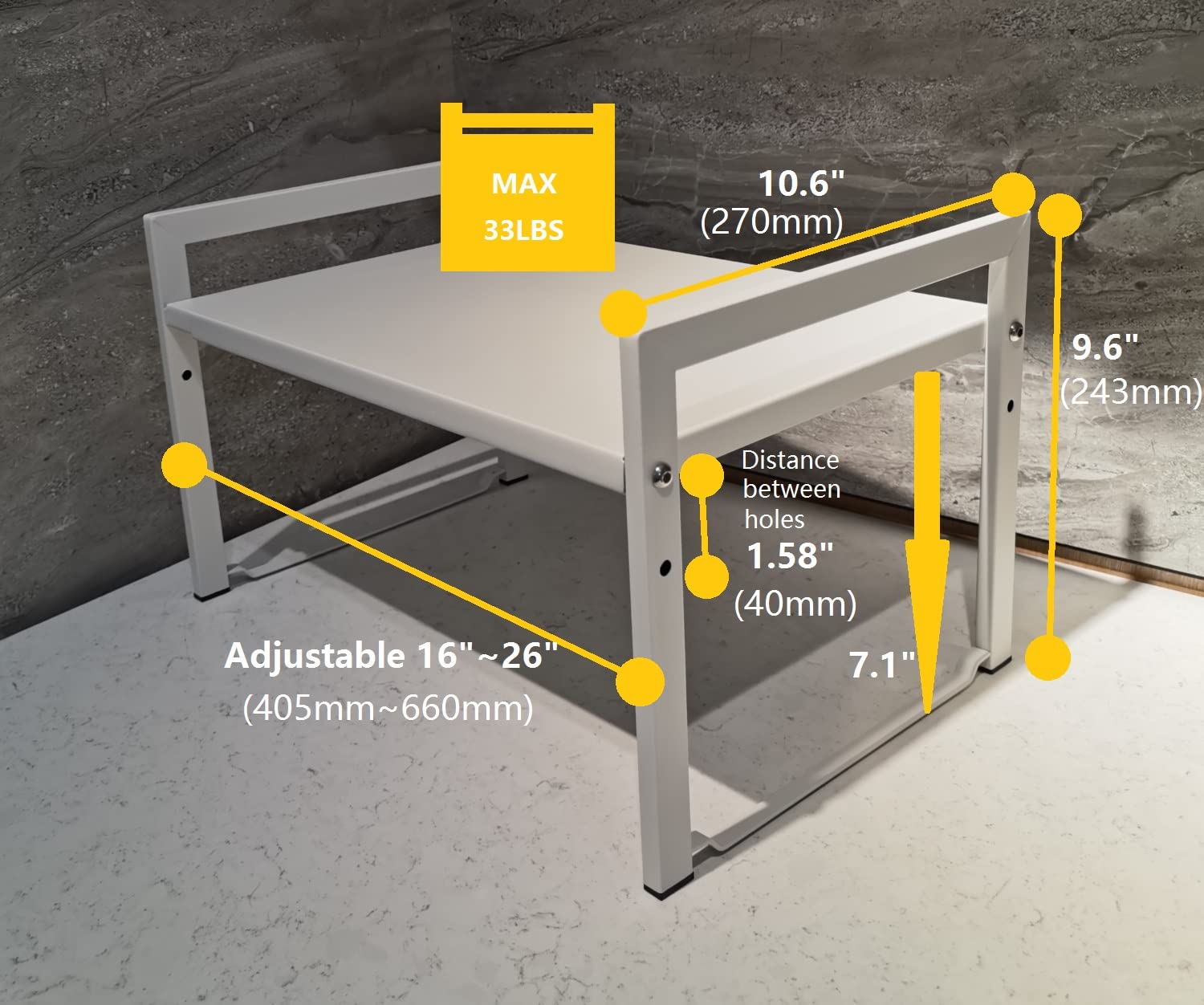 Urhomey plus capacidad de carga de 33 a 40 libras, perfecto para utensilios y libros.