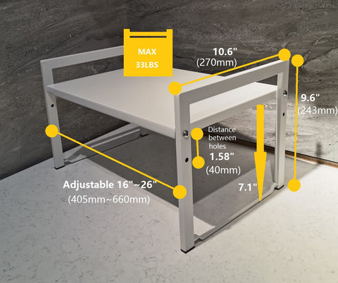 Urhomey plus capacidad de carga de 33 a 40 libras, perfecto para utensilios y libros.