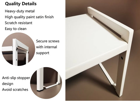 Urhomey plus estantería soporta 20 a 26 libras para almacenamiento seguro.