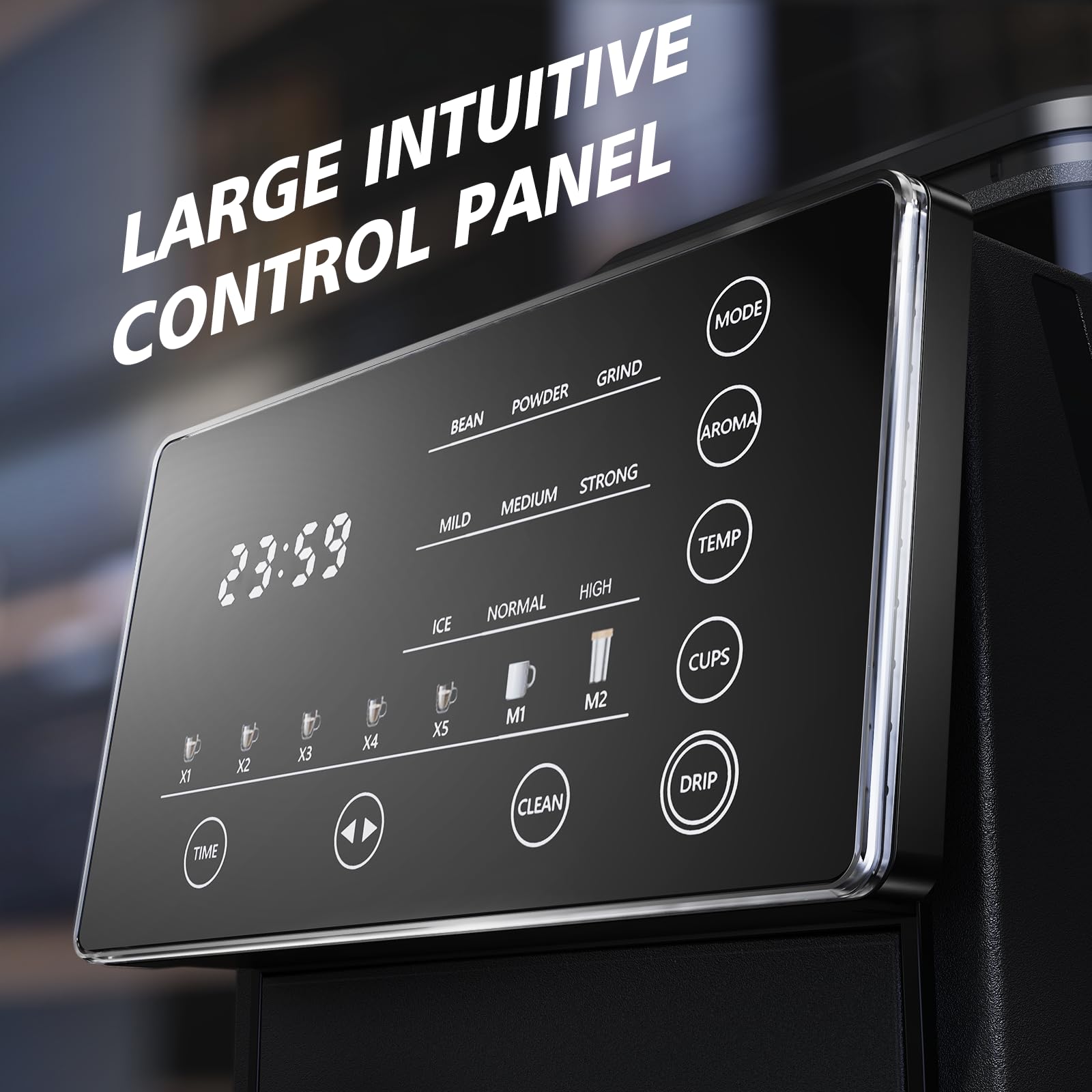 Panel de control fácil de URintells Cuising para programar bebidas
