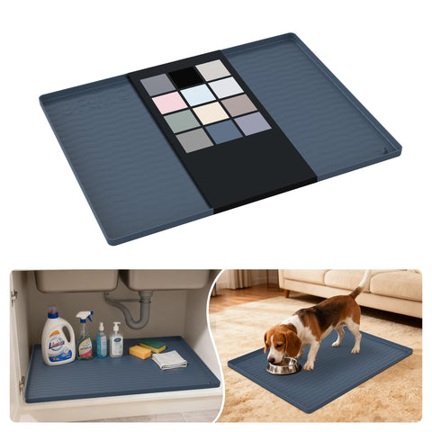 URMONA alfombra de silicona para bajo fregadero, impermeable y fácil de limpiar.