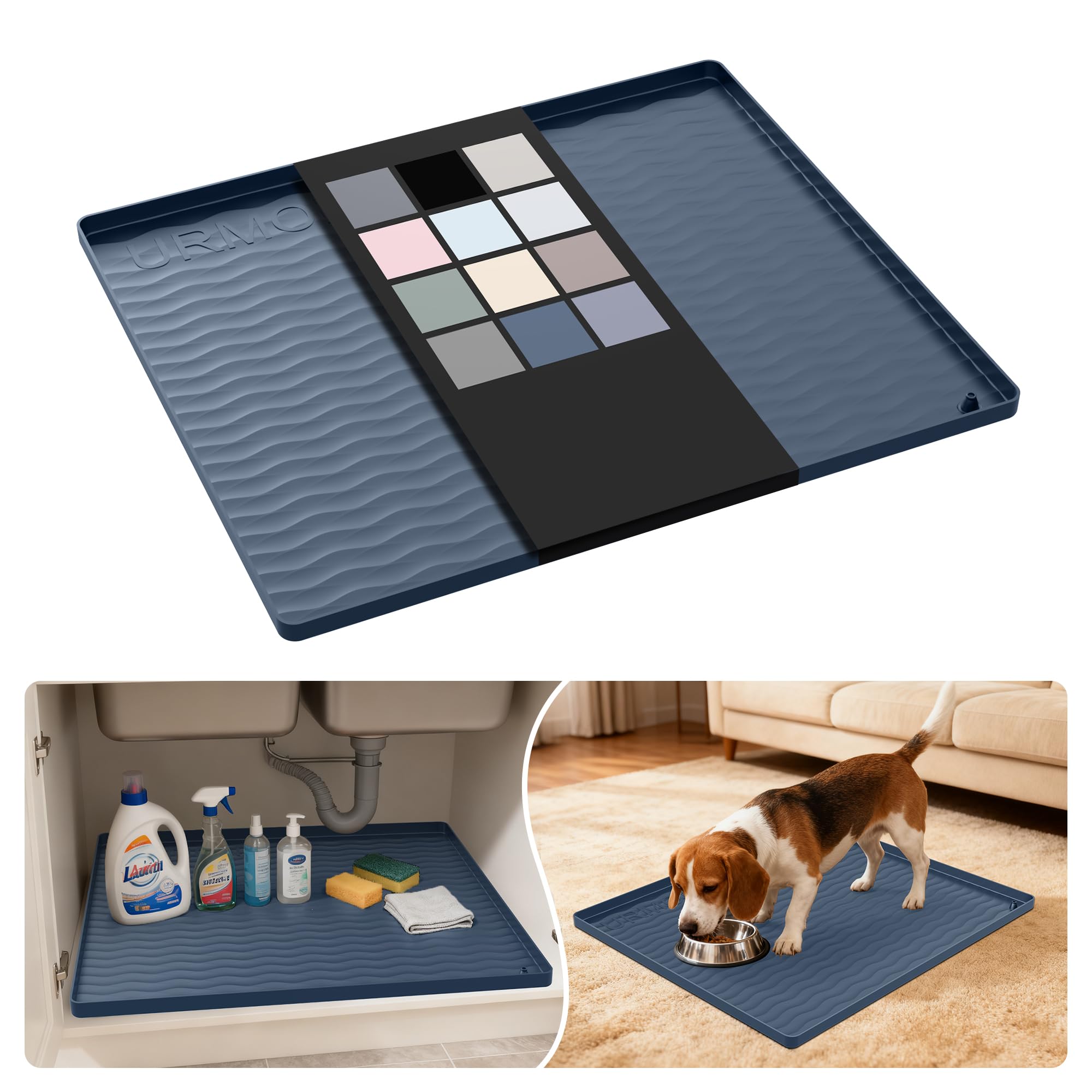 URMONA alfombrilla silicona debajo del fregadero: protección impermeable y fácil limpieza