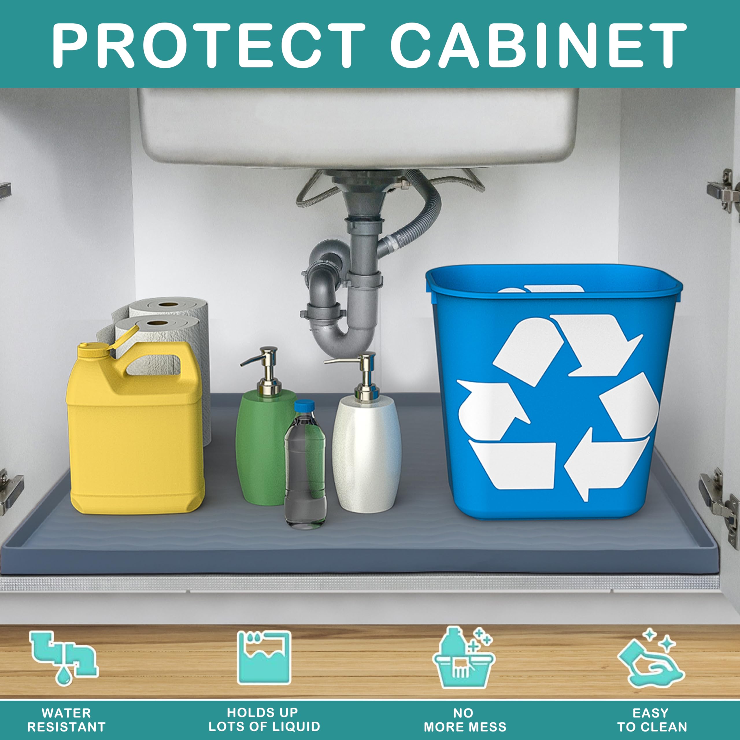 URMONA protector de gabinete silicona resistente para salpicaduras