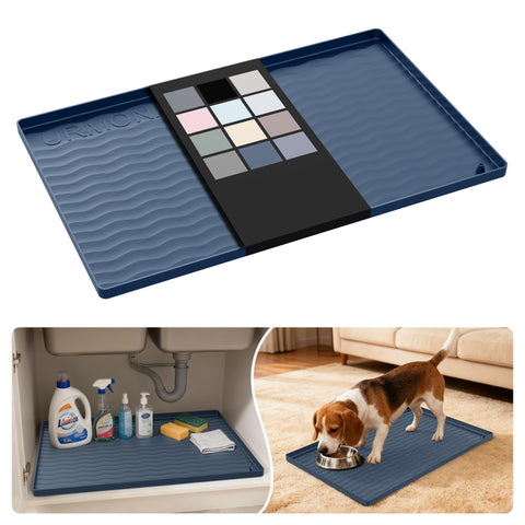URMONA tapete de silicona para debajo del fregadero, protección impermeable y limpieza fácil.