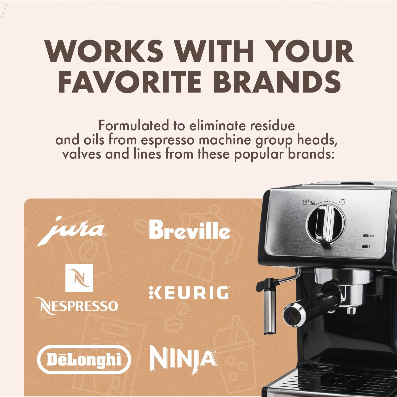 Cafiza limpia cabezal de grupo de espresso para extracción consistente.