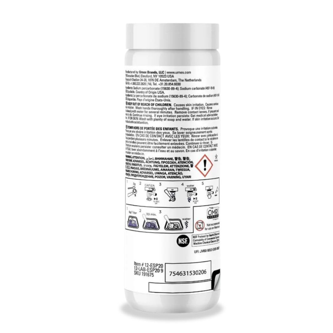 Urnex Cafiza cabezal grupo expreso, elimina aceites para sabor más consistente.