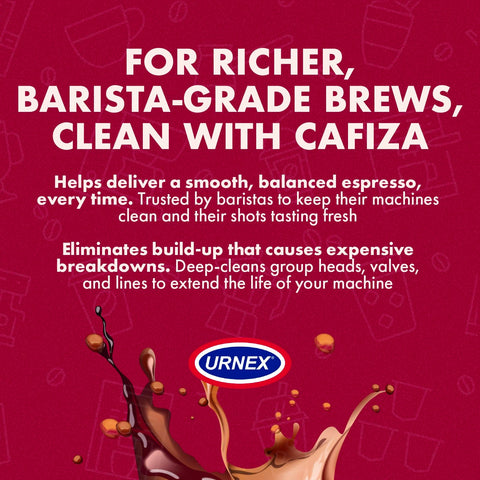 Cafiza con certificaciones OMRI y NSF, fabricación en Estados Unidos.