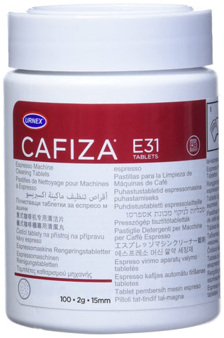 Urnex Cafiza tabletas limpieza espresso profesional para cabezales y válvulas