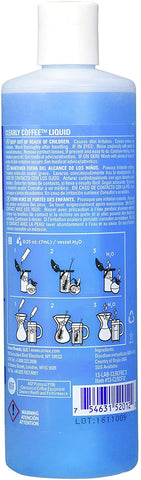 Urnex Clearly limpiador de cafetera, recipientes de vidrio para una limpieza profunda.