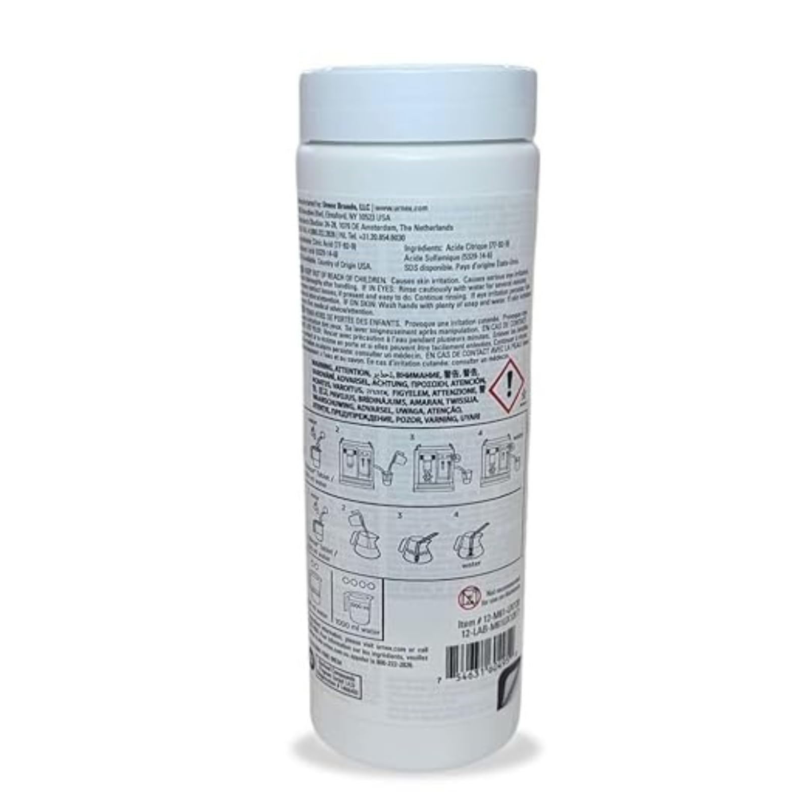 Urnex Rinza M90: enjuague con agua fría para completar la limpieza.