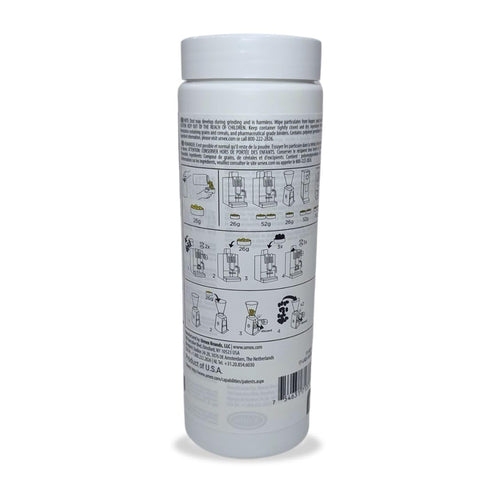 Urnex SuperGrindz absorbe aceite de café, manteniendo el sistema limpio.