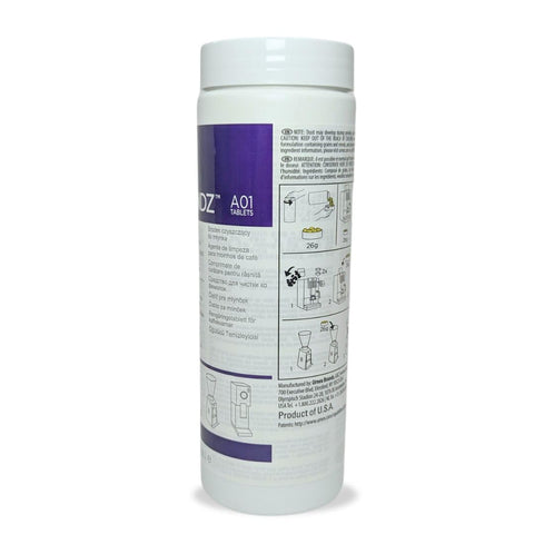 Urnex SuperGrindz ingredientes naturales y sin gluten para limpieza segura.