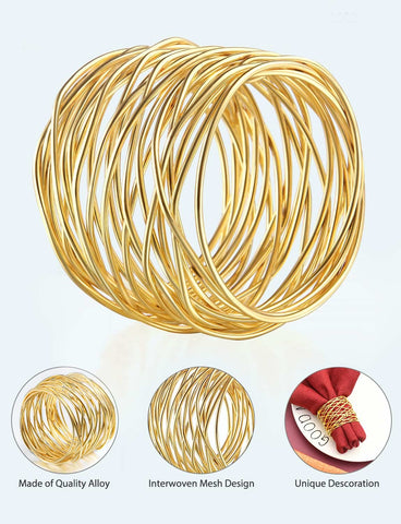 URWOOW anillos oro para difundir elegancia en reuniones navideñas o bodas.