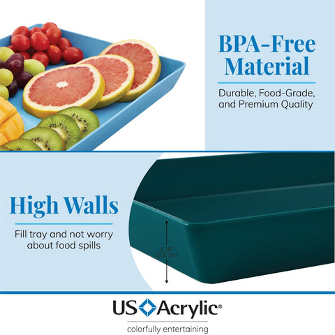 US Acrylic Coastal: bandejas para aperitivos de estilo costero.