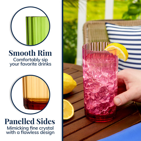 US Acrylic borde superior liso facilita beber