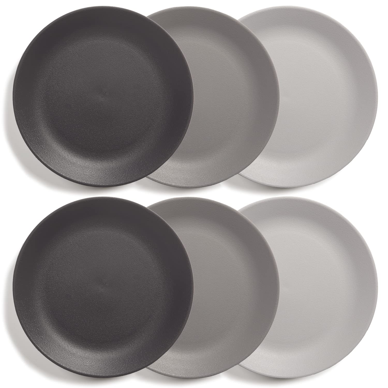 US Acrylic Everest plato cena 10 pulgadas gris piedra, ideal para comedor diario y exterior.