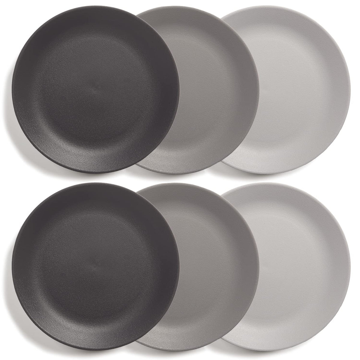 US Acrylic Everest plato cena 10 pulgadas gris piedra, ideal para comedor diario y exterior.
