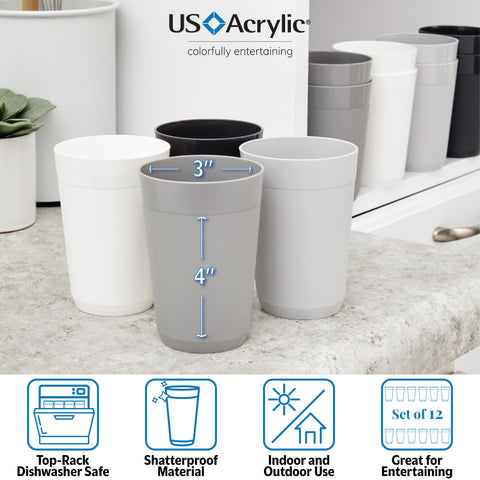 Vaso irrompible Newport 10oz, ideal para uso interior y exterior.