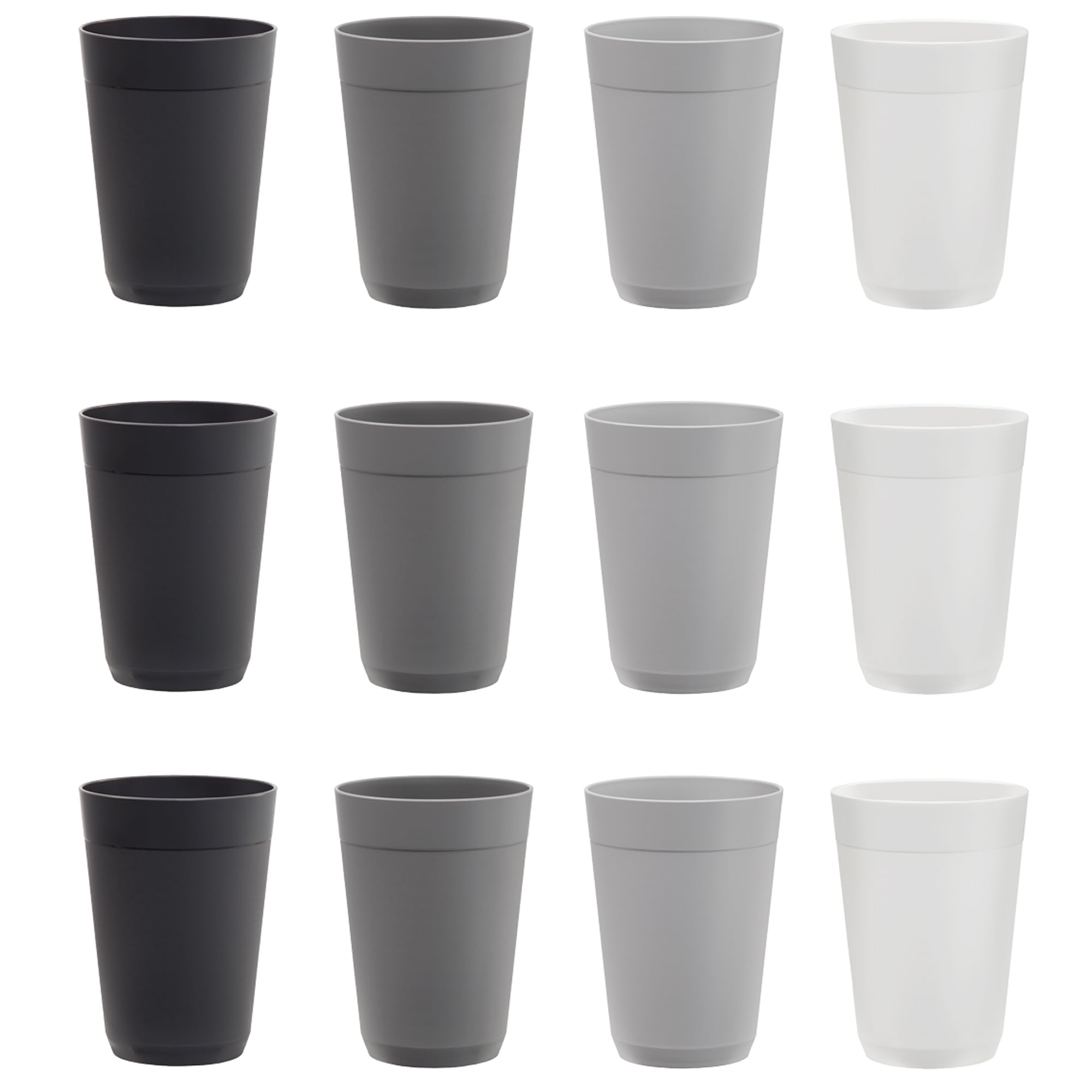 Conjunto de 12 vasos Newport, ideal para campus y hogar.