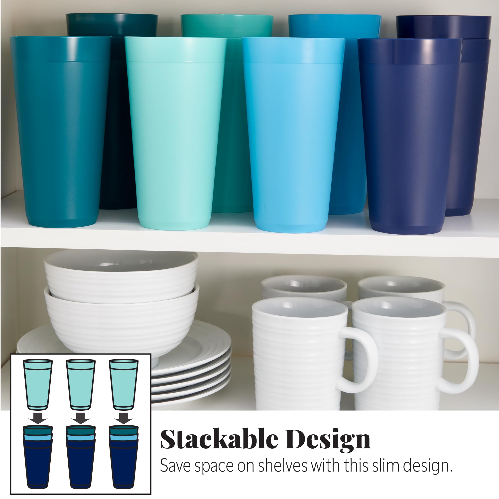 US Acrylic Newport resistente a roturas 32 onzas vaso