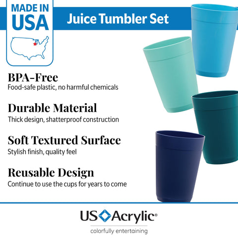 US Acrylic Newport, vaso aguamarina, perfecto para fiestas al aire libre