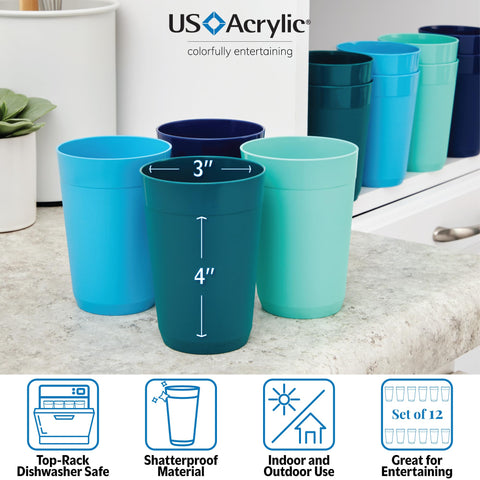 US Acrylic Newport, vaso teal, resistente para uso diario