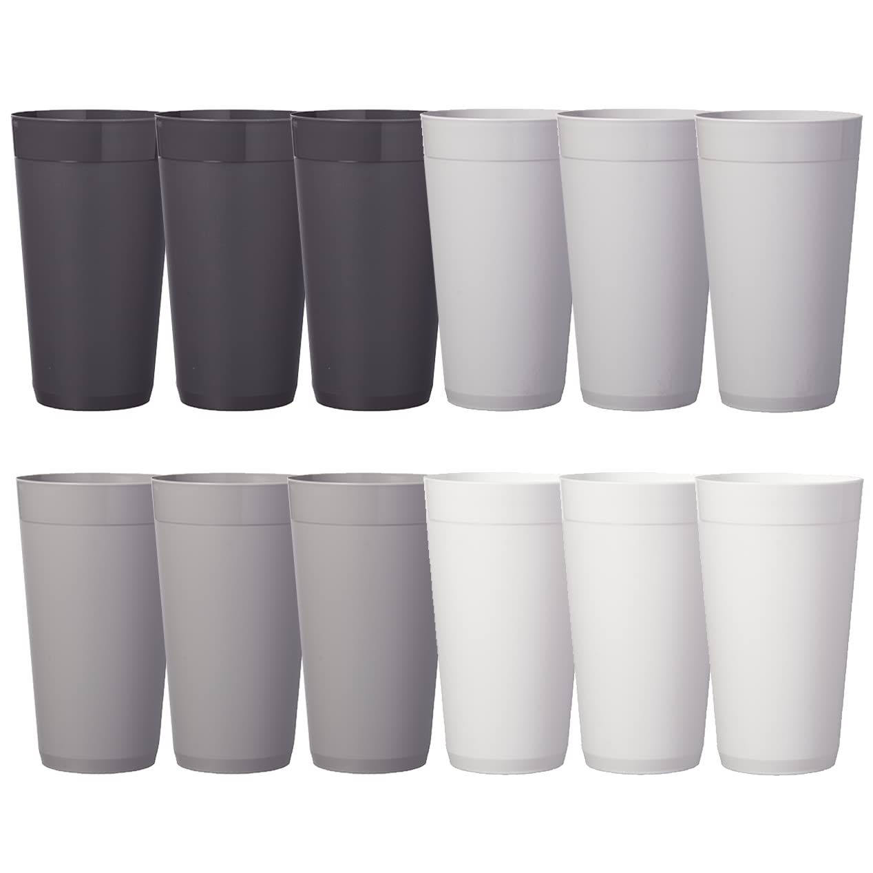 Vaso Newport de US Acrylic 20 oz en gris piedra, duradero para uso diario.
